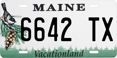 ME license plate 6642TX