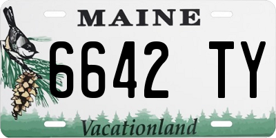 ME license plate 6642TY