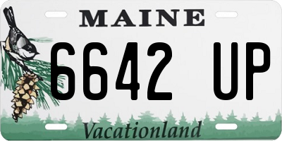 ME license plate 6642UP