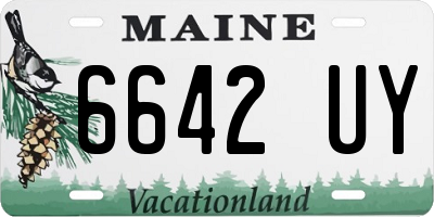 ME license plate 6642UY