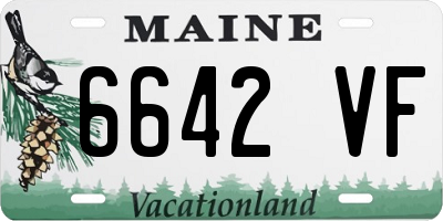 ME license plate 6642VF