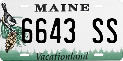 ME license plate 6643SS