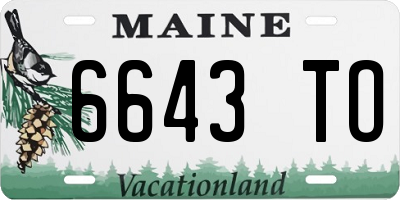 ME license plate 6643TO