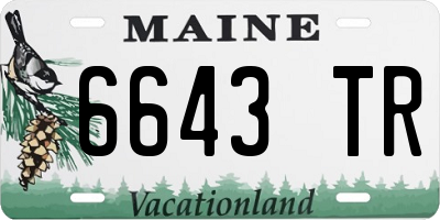 ME license plate 6643TR