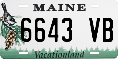 ME license plate 6643VB