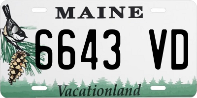 ME license plate 6643VD