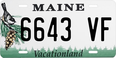 ME license plate 6643VF