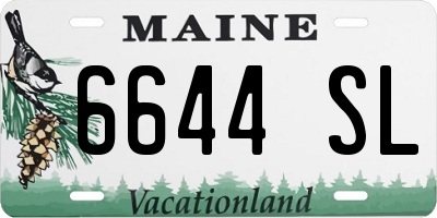ME license plate 6644SL