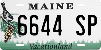 ME license plate 6644SP