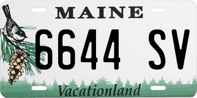 ME license plate 6644SV