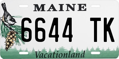 ME license plate 6644TK