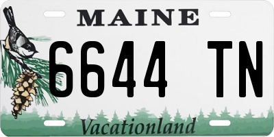 ME license plate 6644TN