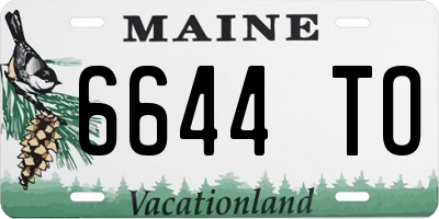 ME license plate 6644TO