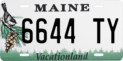 ME license plate 6644TY