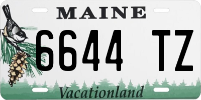 ME license plate 6644TZ