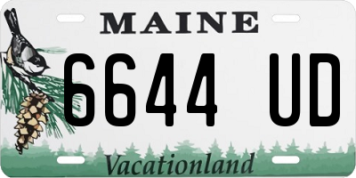 ME license plate 6644UD