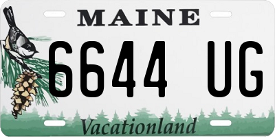 ME license plate 6644UG