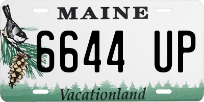 ME license plate 6644UP
