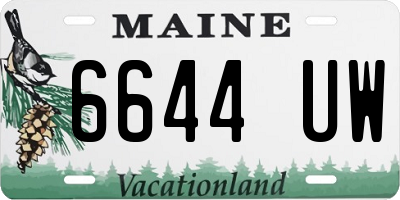 ME license plate 6644UW