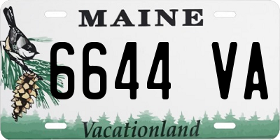 ME license plate 6644VA