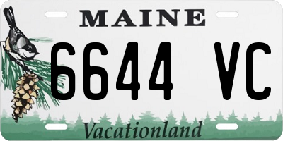 ME license plate 6644VC