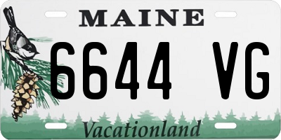 ME license plate 6644VG