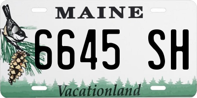 ME license plate 6645SH