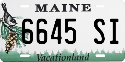 ME license plate 6645SI
