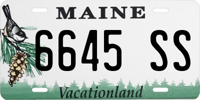 ME license plate 6645SS