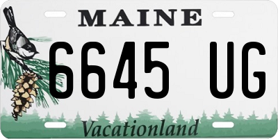 ME license plate 6645UG