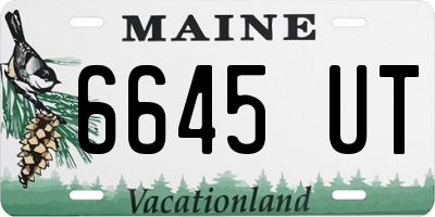 ME license plate 6645UT