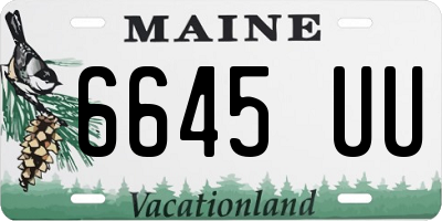 ME license plate 6645UU