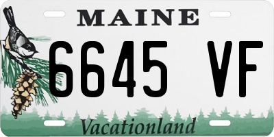 ME license plate 6645VF