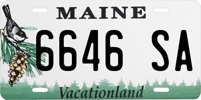 ME license plate 6646SA