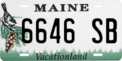 ME license plate 6646SB