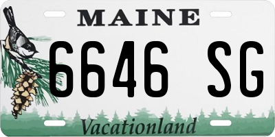 ME license plate 6646SG