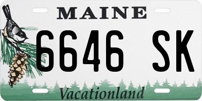 ME license plate 6646SK