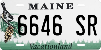 ME license plate 6646SR