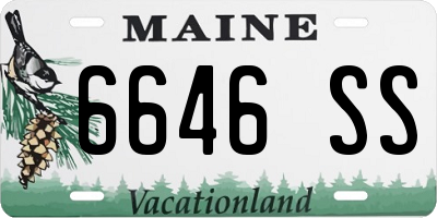 ME license plate 6646SS