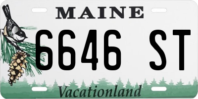 ME license plate 6646ST