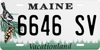 ME license plate 6646SV