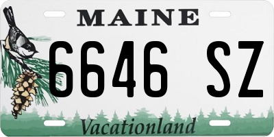 ME license plate 6646SZ