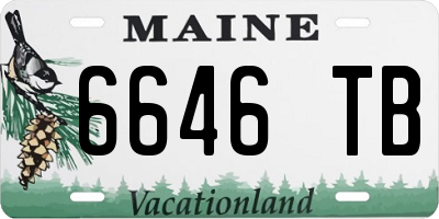 ME license plate 6646TB