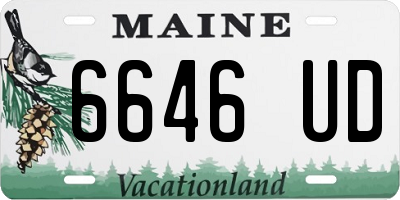 ME license plate 6646UD