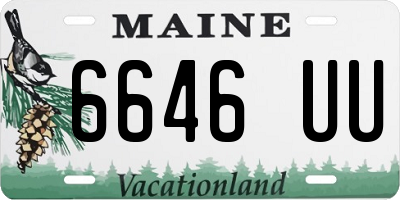 ME license plate 6646UU