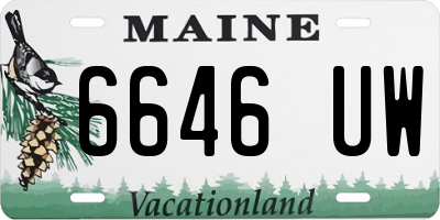 ME license plate 6646UW