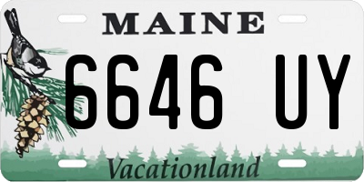 ME license plate 6646UY