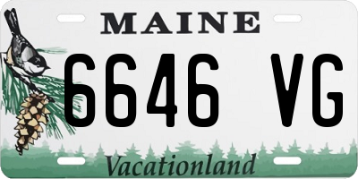 ME license plate 6646VG