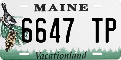 ME license plate 6647TP