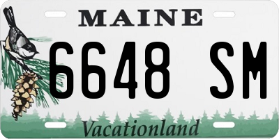 ME license plate 6648SM